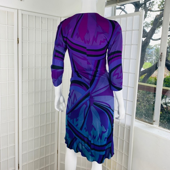EMILIO PUCCI, Italy, Multi Color Printed Beaded Jersey Dress, 8. - Picture 3 of 6